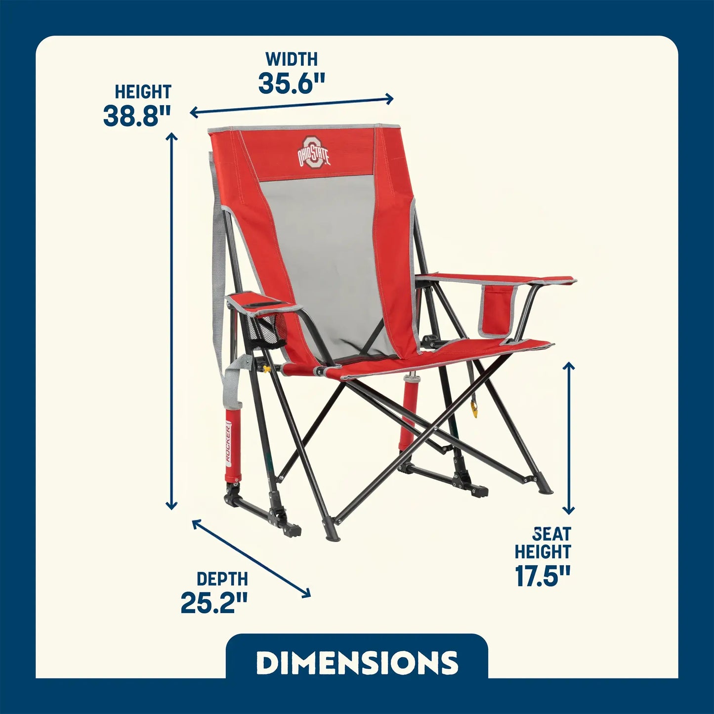 College Comfort Pro Rocker™ - Ohio State Buckeyes